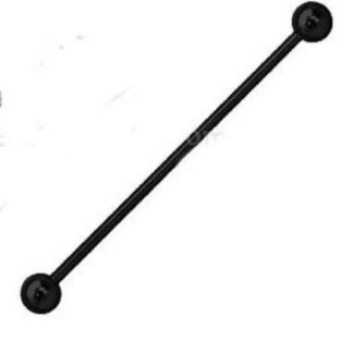 Black Titanium Anodized Industrial Barbell