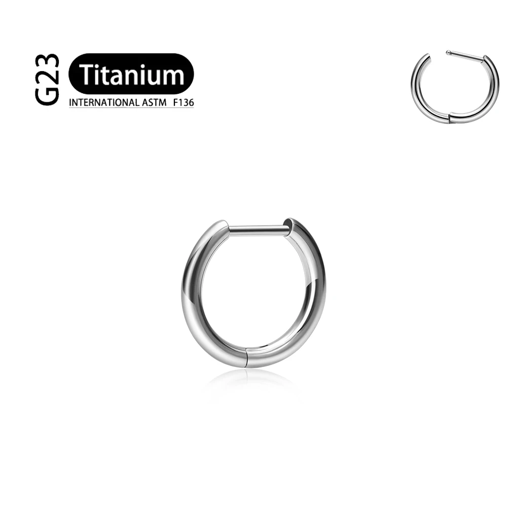 G23 Titanium 16G D Shape Segment Ring Clicker - Image 18