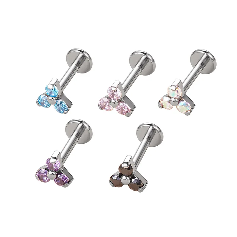 G23 Titanium Zircon Stone Triangle - Image 18