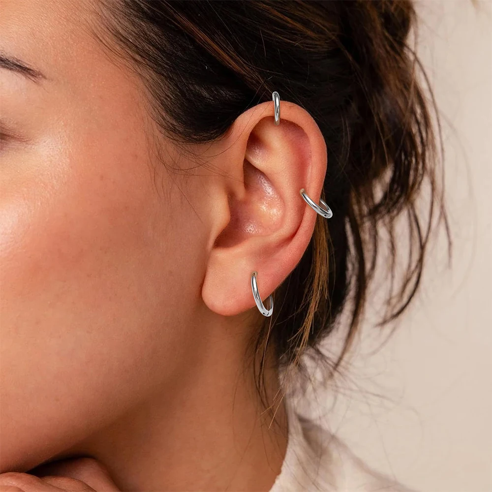 G23 Titanium 16G D Shape Segment Ring Clicker - Image 19