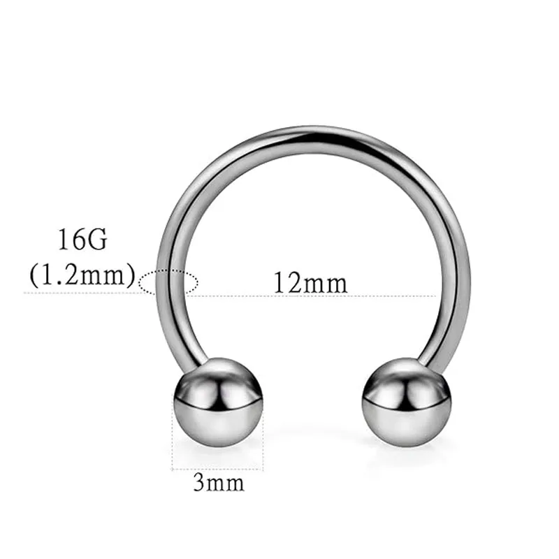 G23 Titanium Horseshoe Ring - Image 2