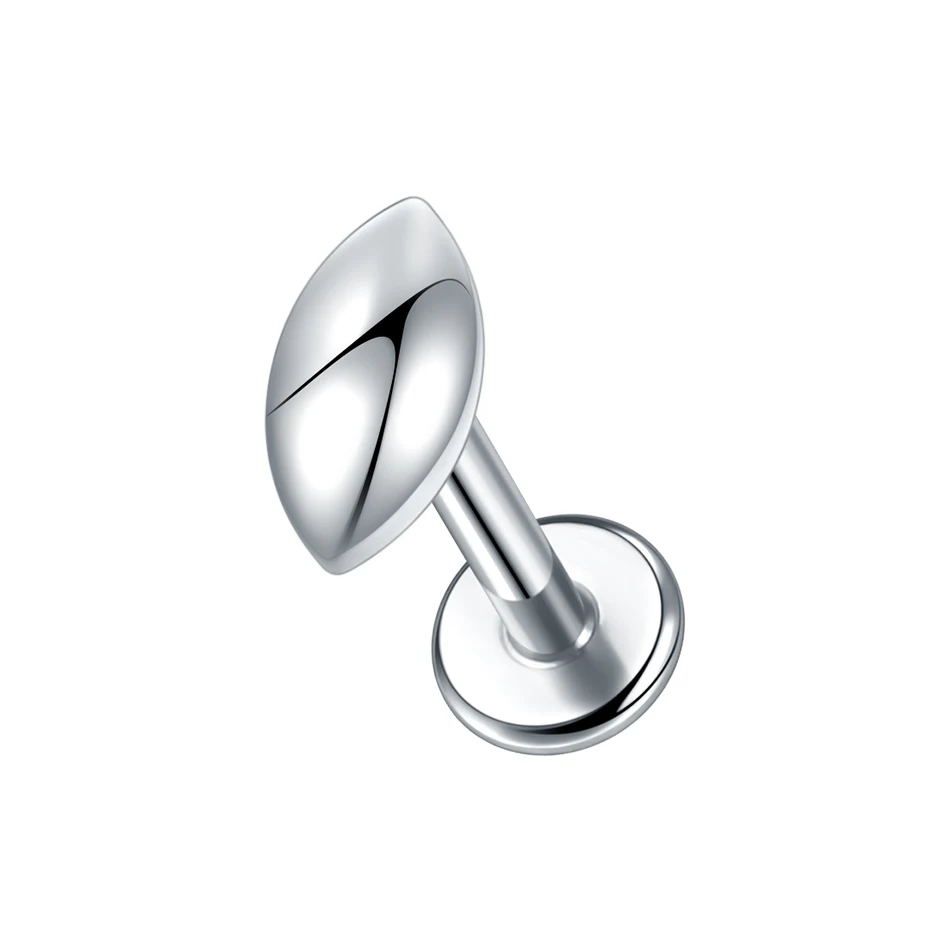 G23 Titanium 16G Cartilage Earring Glossy Flatback Labret Stud - Image 6