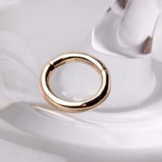 14Kt Yellow Gold Seamless Clicker Ring - 10mm