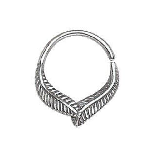 316L Stainless Steel Leaf Seamless Ring - Image 2