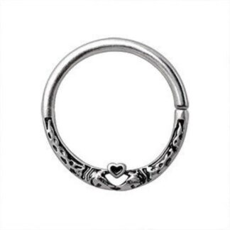 316L Stainless Steel Snake Heart Ring