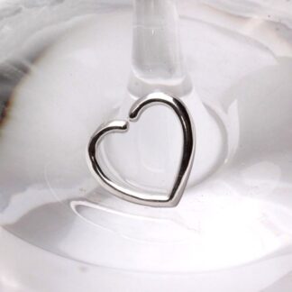 14Kt White Gold Heart Shaped