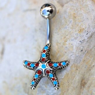 316L Stainless Steel Colorful Starfish