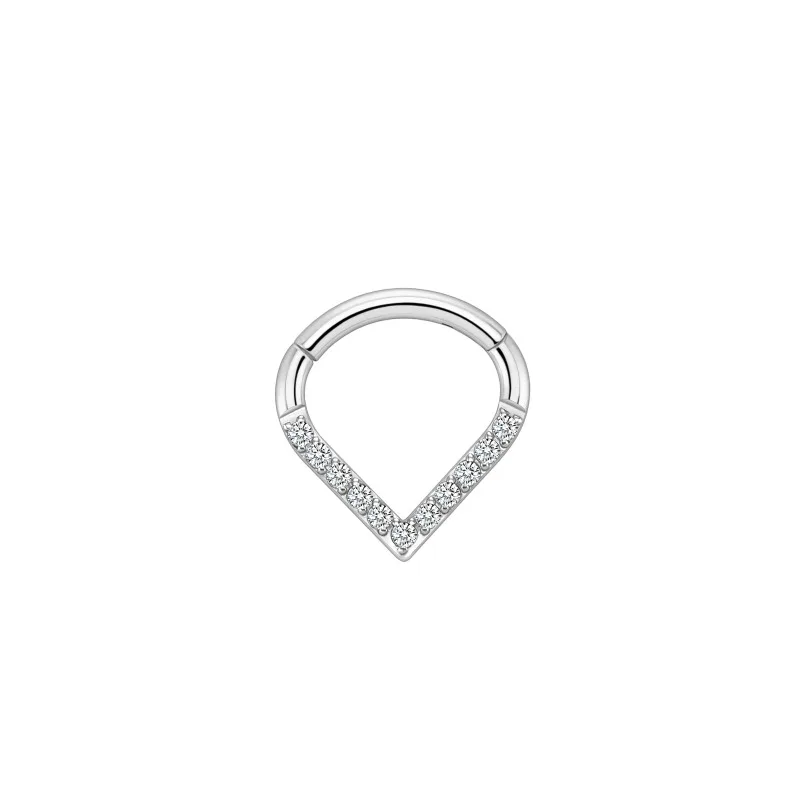 G23 Titanium Heart Septum Ring with Hinged Segment - Image 7