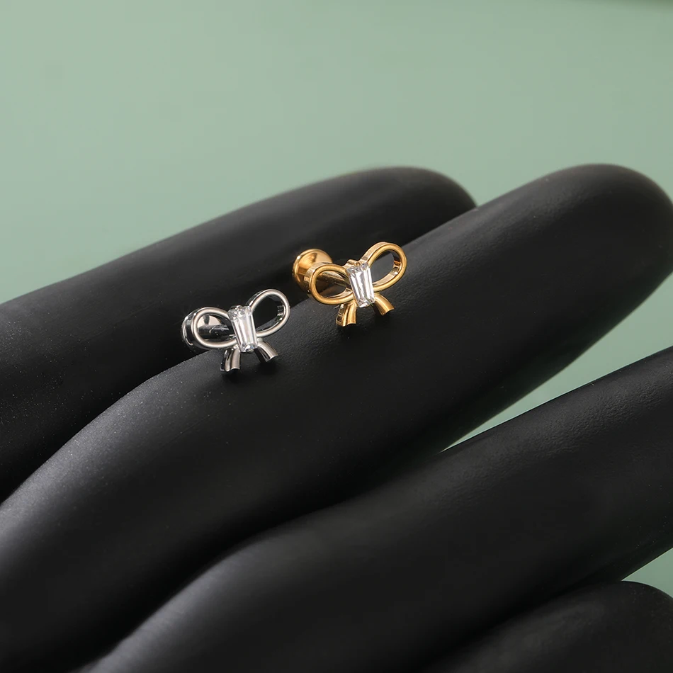 G23 Titanium Bow design with central CZ - Image 5