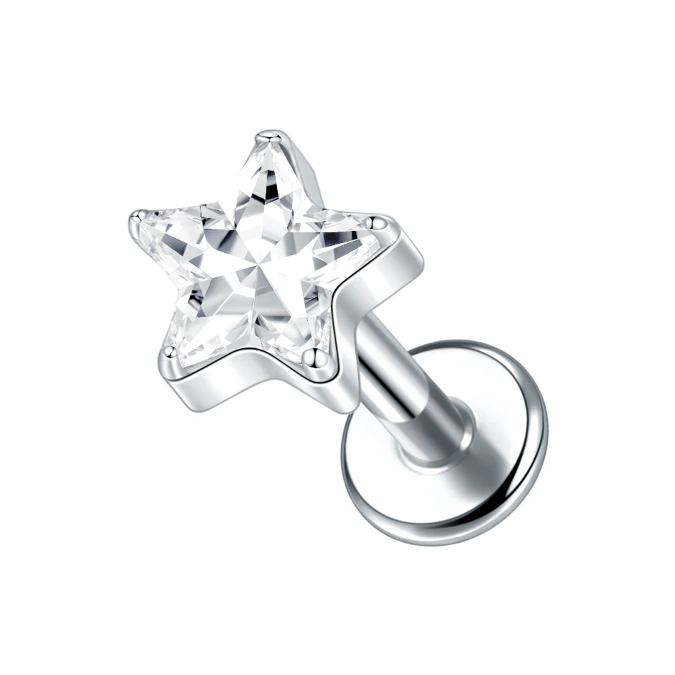 G23 Titanium Dainty Star with CZ - Image 7