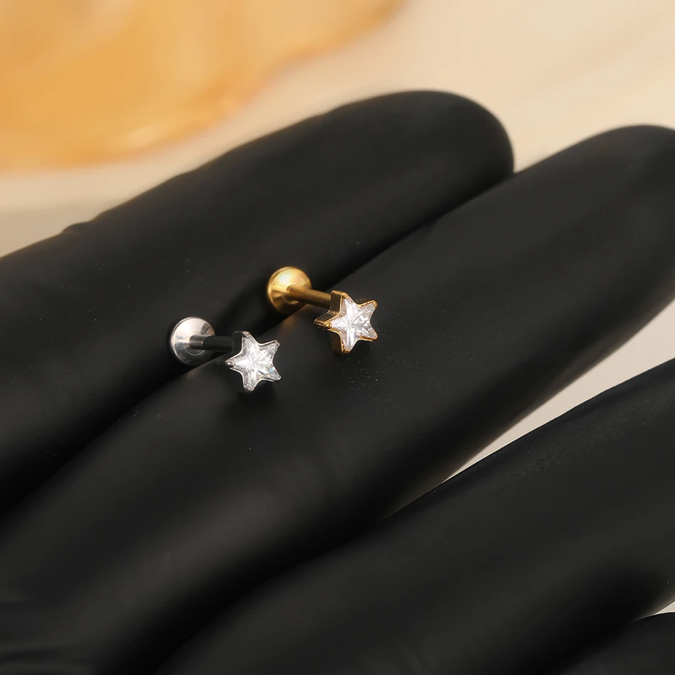 G23 Titanium Dainty Star with CZ - Image 6