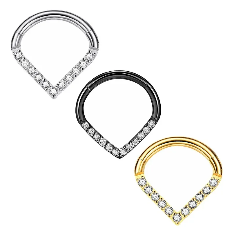G23 Titanium Heart Septum Ring with Hinged Segment - Image 3