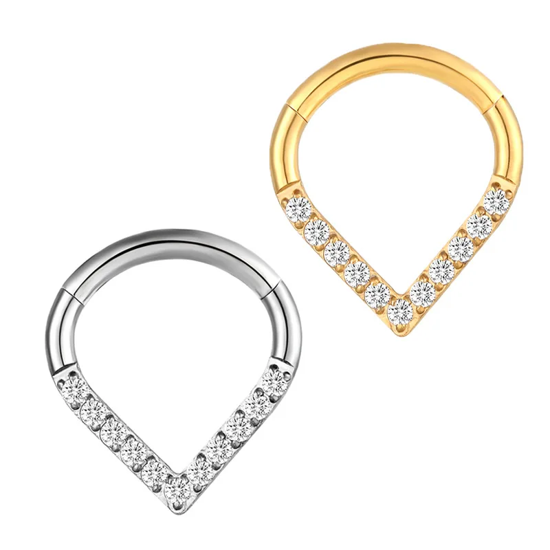 G23 Titanium Heart Septum Ring with Hinged Segment - Image 6