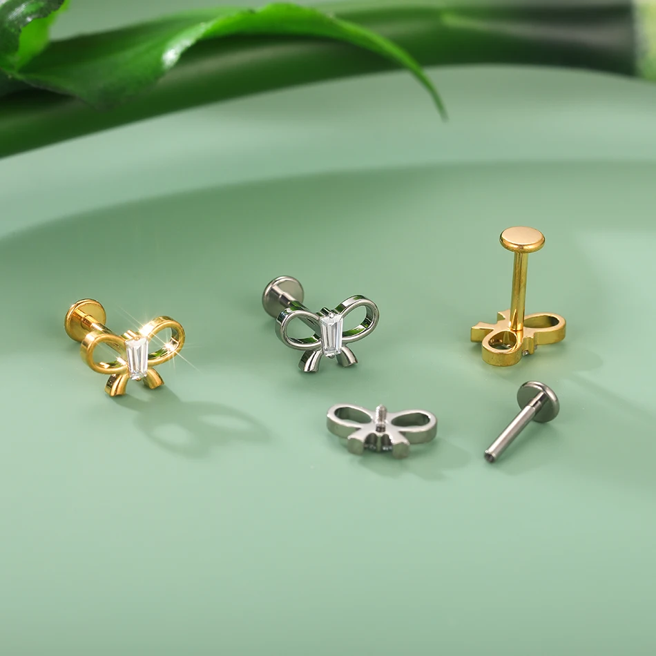 G23 Titanium Bow design with central CZ - Image 3