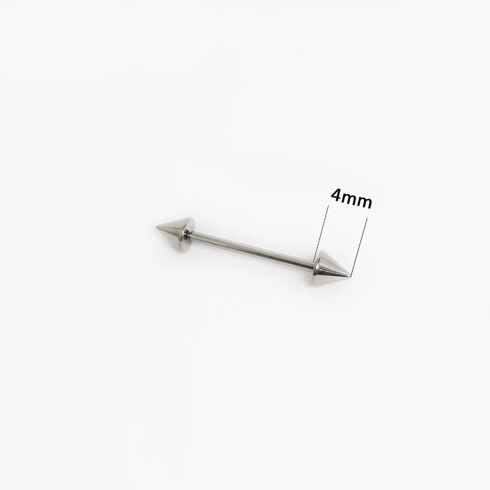 G23 Titanium Straight Barbell with Geometric 4mm Cone Ends - Image 7