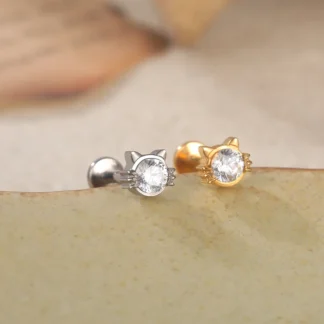 G23 Titanium Kitty with Premium central CZ Accent