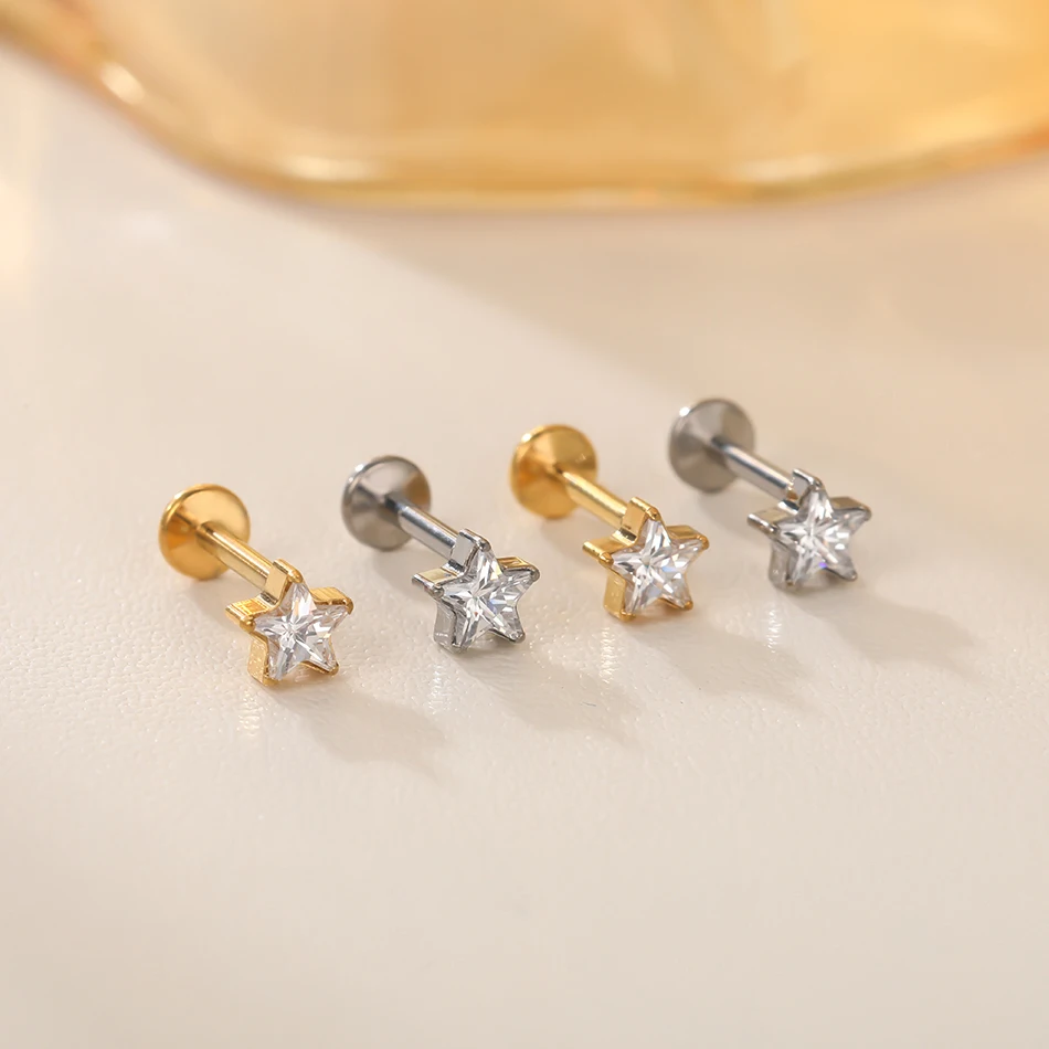 G23 Titanium Dainty Star with CZ - Image 4