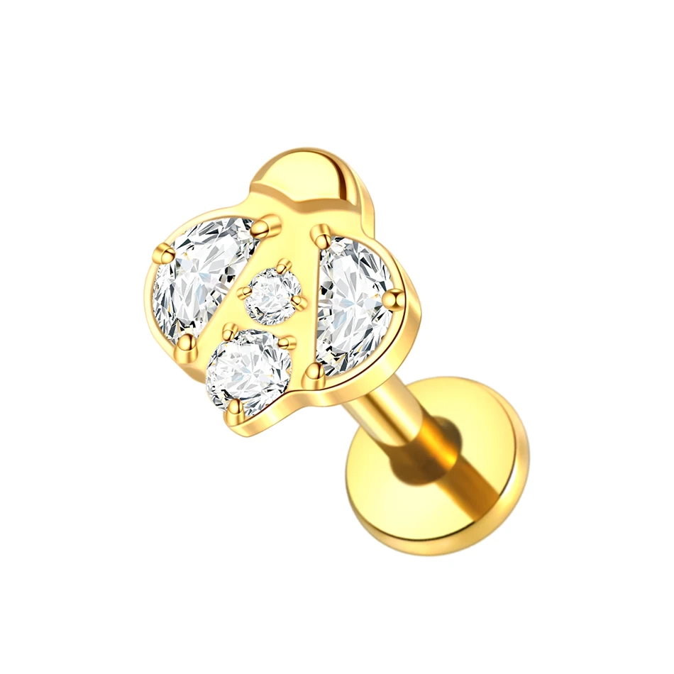 G23 Titanium Bee with Premium CZ Accent