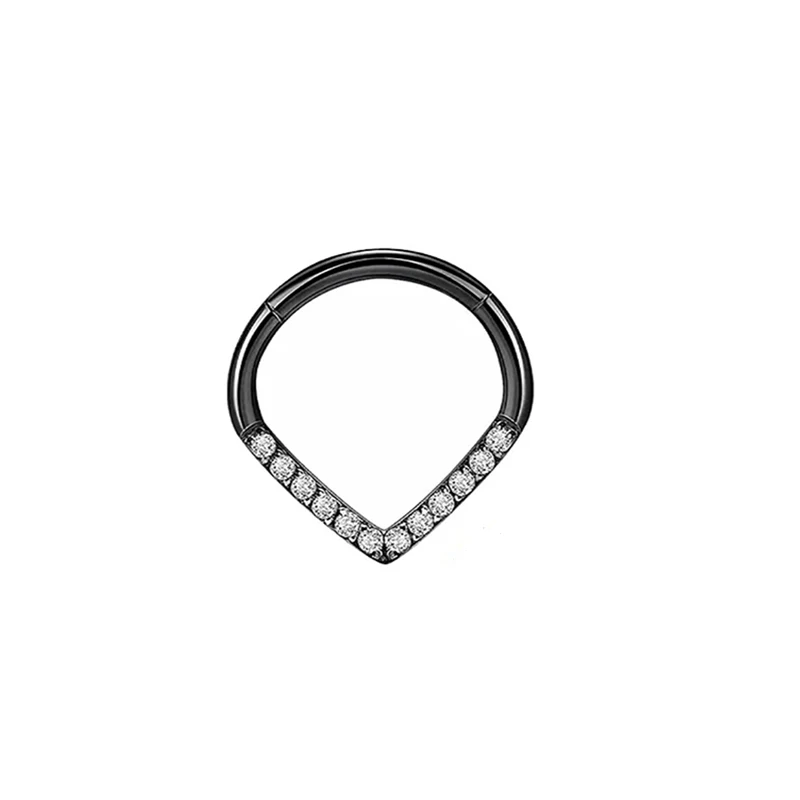G23 Titanium Heart Septum Ring with Hinged Segment - Image 8