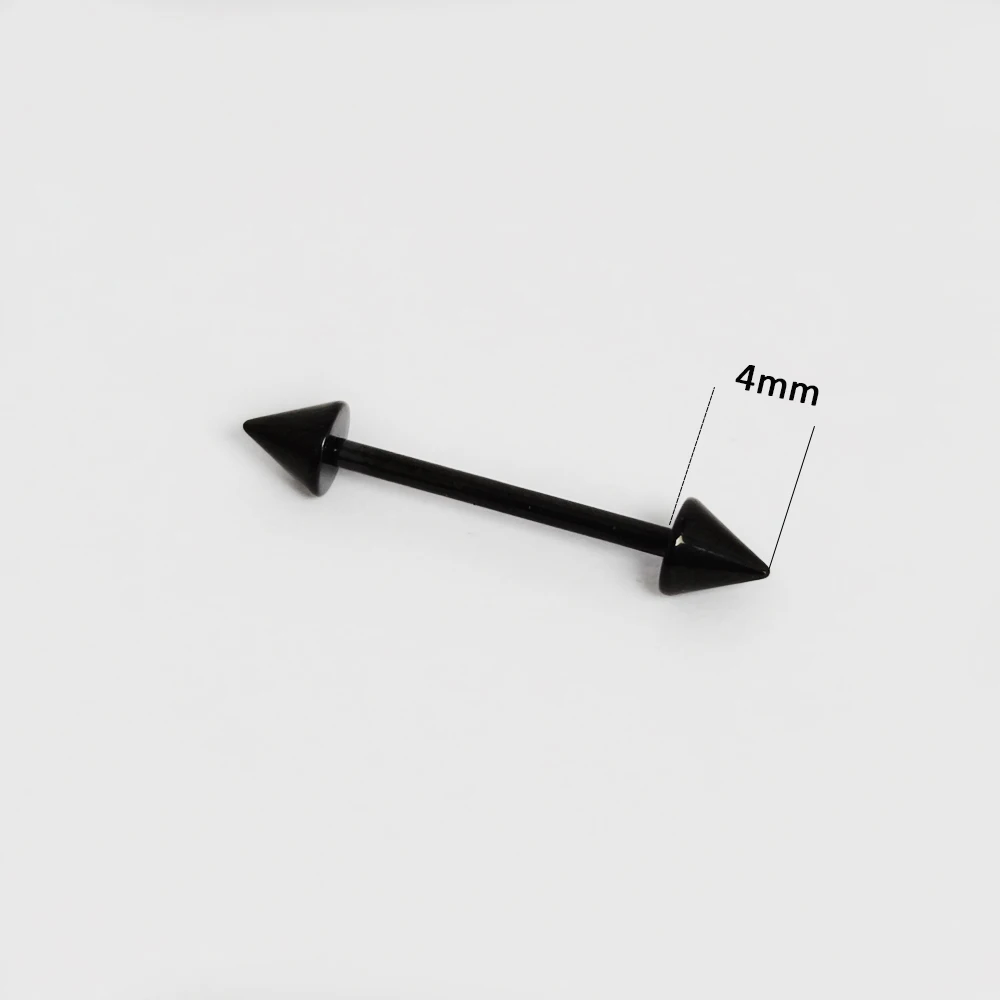 G23 Titanium Straight Barbell with Geometric 4mm Cone Ends - Image 8