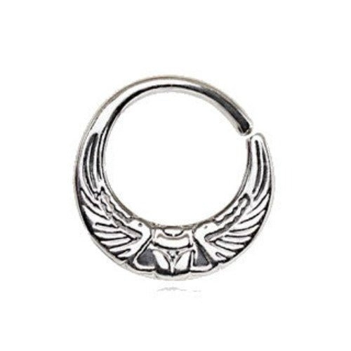 316L Stainless Steel Egyptian Winged Sun Seamless - Image 2
