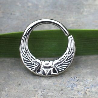 316L Stainless Steel Egyptian Winged Sun Seamless